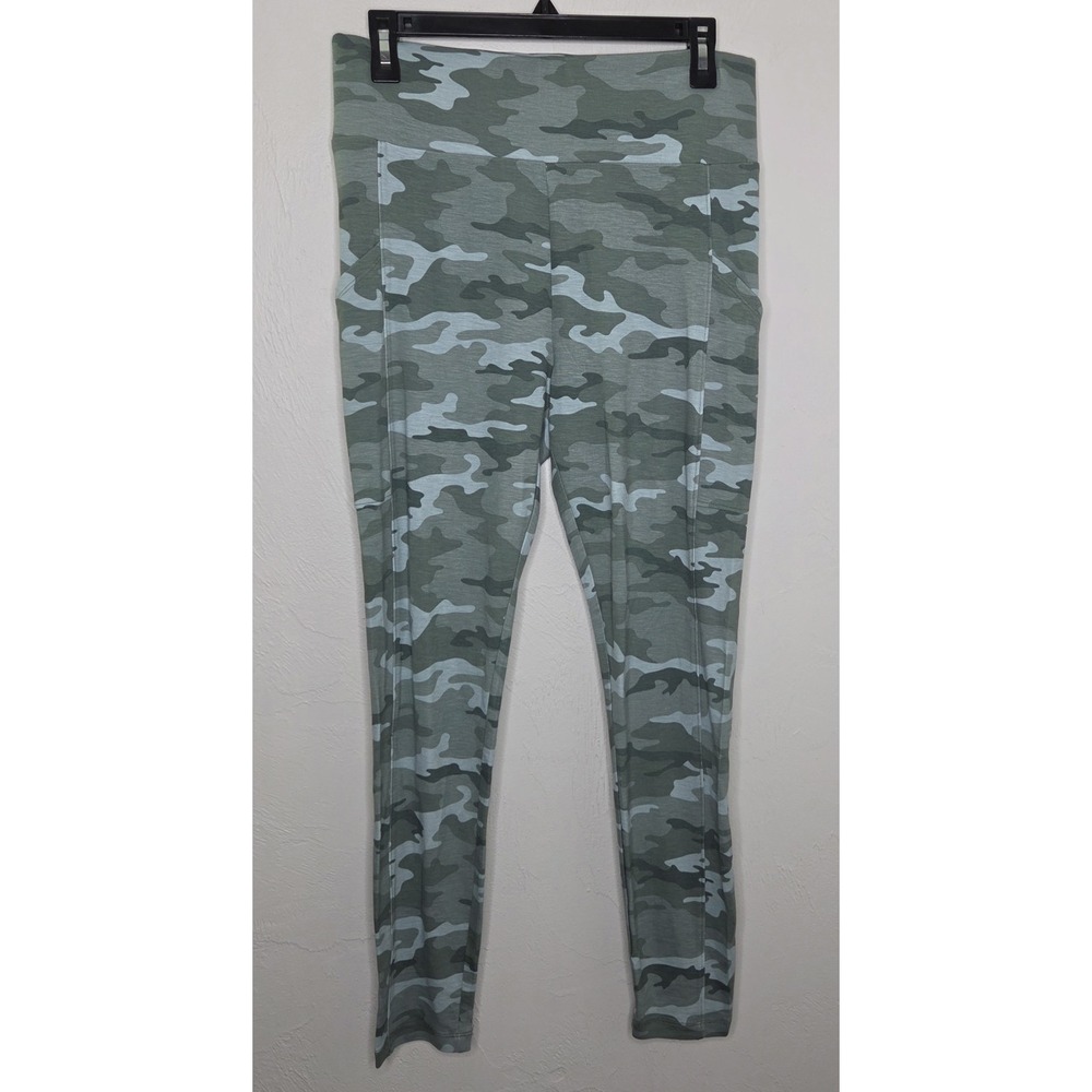 *NEW Lou & Grey Women's Green Camo High Waisted Pull On Leggings Size Medium